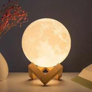 Lâmpada de lua noturna estrelada