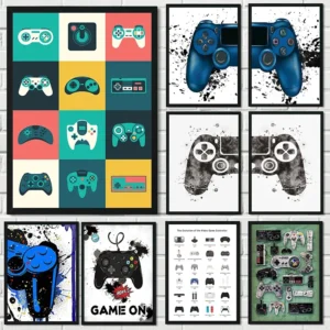 Pôster moderno de videogame