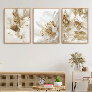 Pintura Nórdica Branco floral